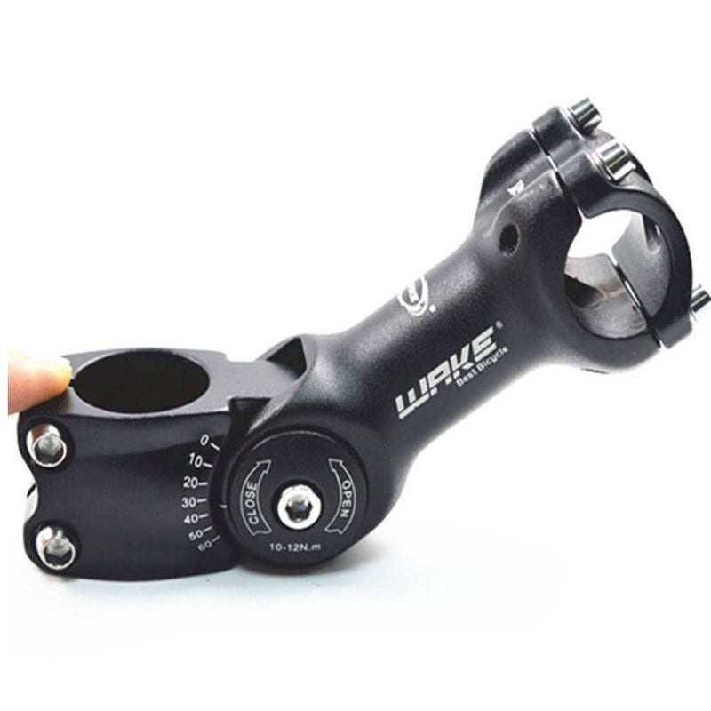 Wake MTB Stem 31.8 110mm 60 Degree Adjustable Bike Stem Mountain Bike Stem Short Handlebar Stem for Most Bicycle, Road Bike, MTB, BMX, Fixie Gear, Cycling (Alloy, Lightweight, Black) - Image 2
